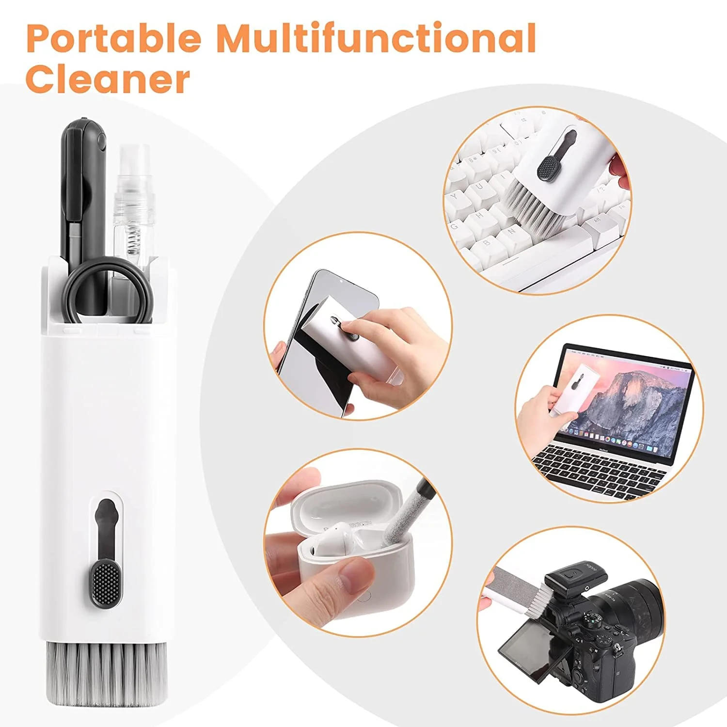 7-in-1 Electronics Cleaner Kit, Cleaning Pen for AirPods, Headphones, Mobiles, Laptops - Image 3