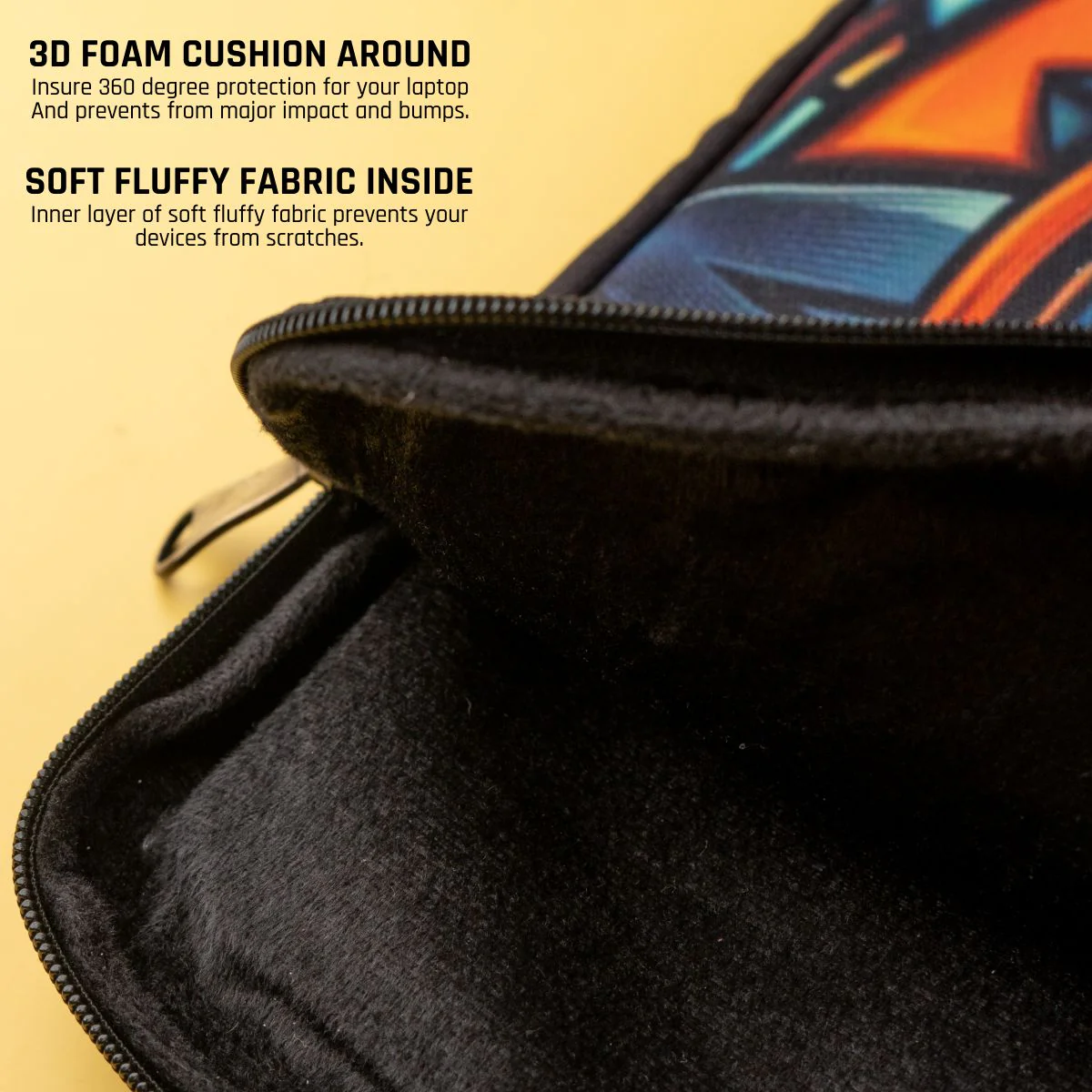 Abstract Column Custom Name Laptop Sleeve - Image 5