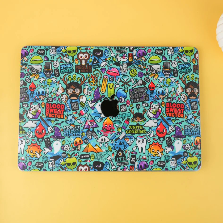 Blue Abstract Laptop Skins - Image 2