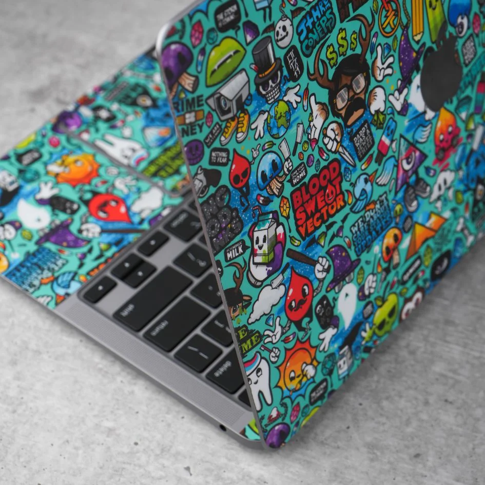 Macbook Blue Abstract Laptop Skins