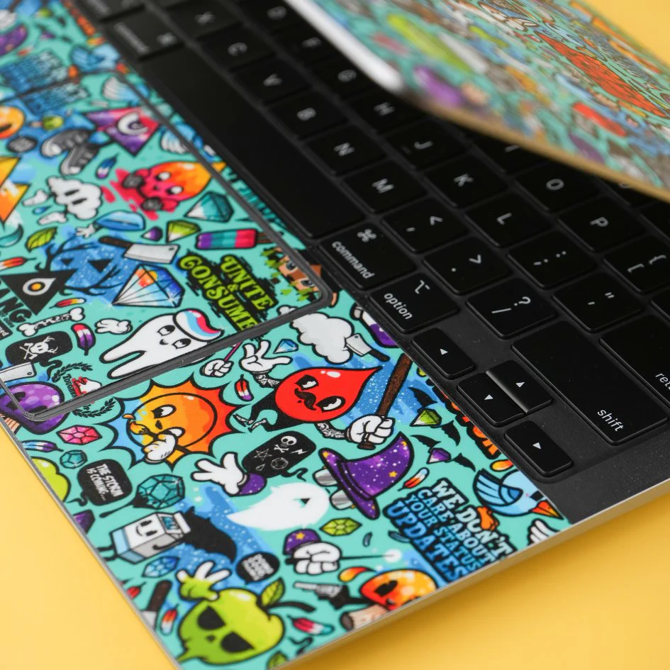 Macbook Blue Abstract Laptop Skins - Image 2