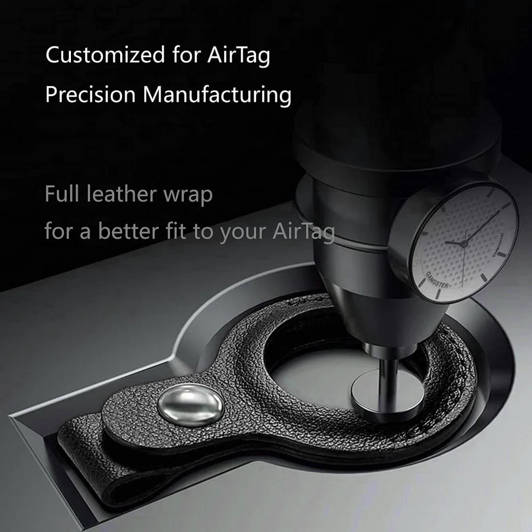 Airtag Leather Case Protective Cover Keychain Protection - Image 6