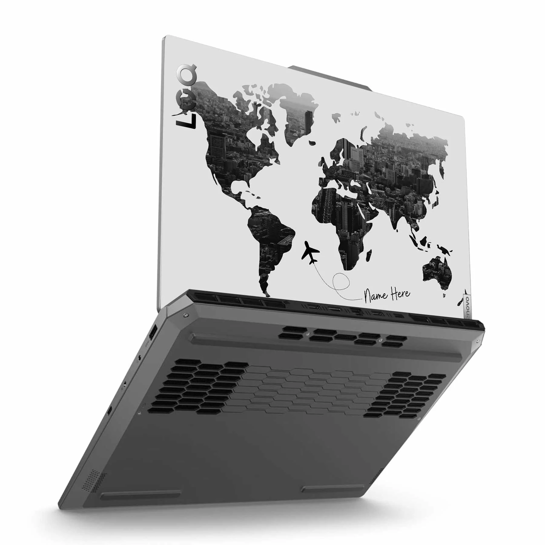 All Over the World Custom Name Lenovo LOQ 2024 Laptop Skin