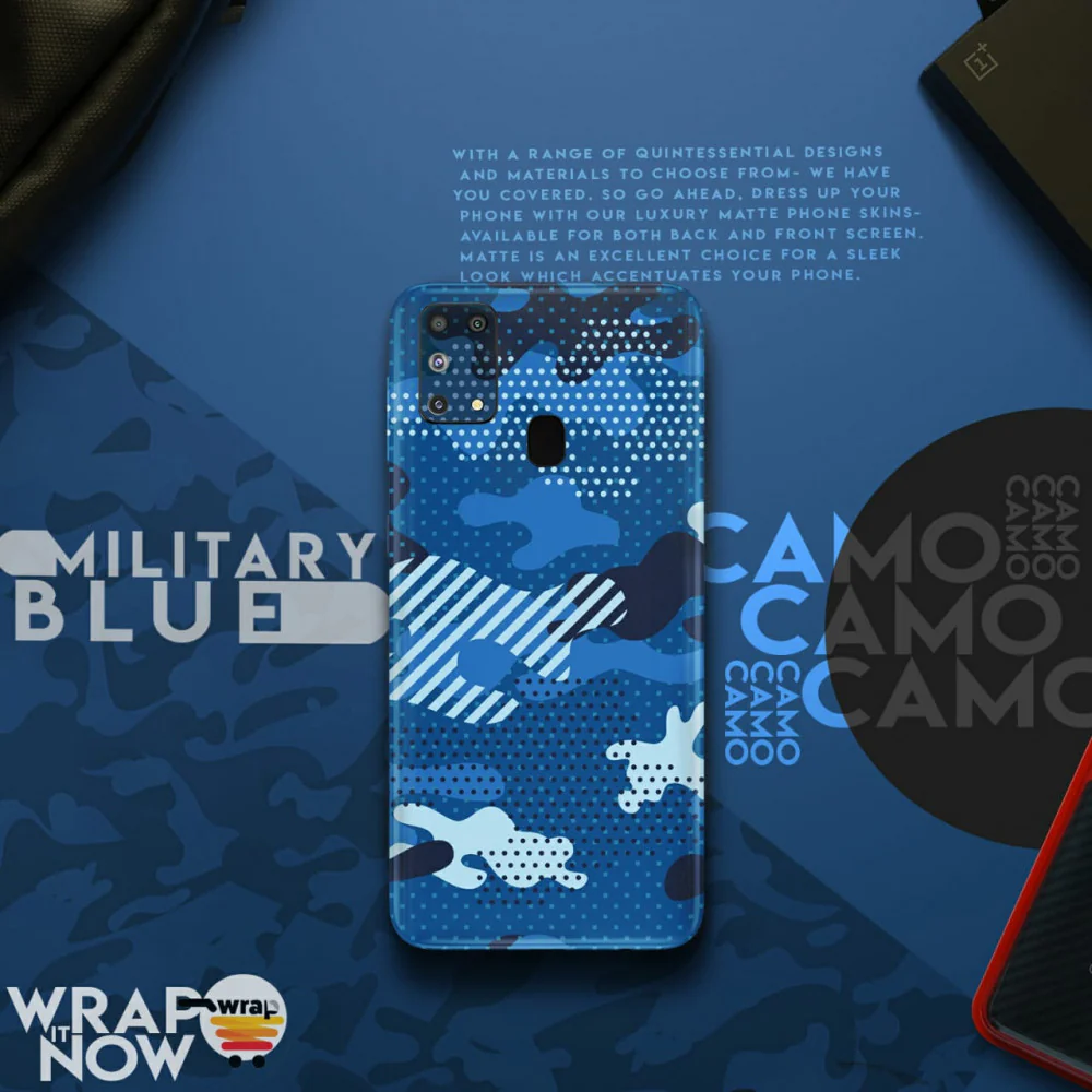 Military Blue Camo Mobile Skin
