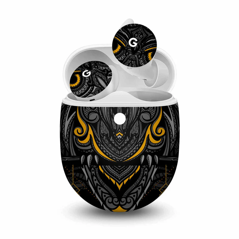 Classic Owl Dark Yellow Google Pixel Buds Skin
