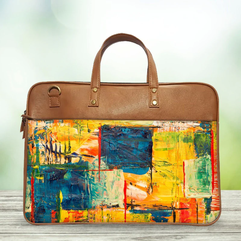 Canvas Painting Classic Laptop Bag