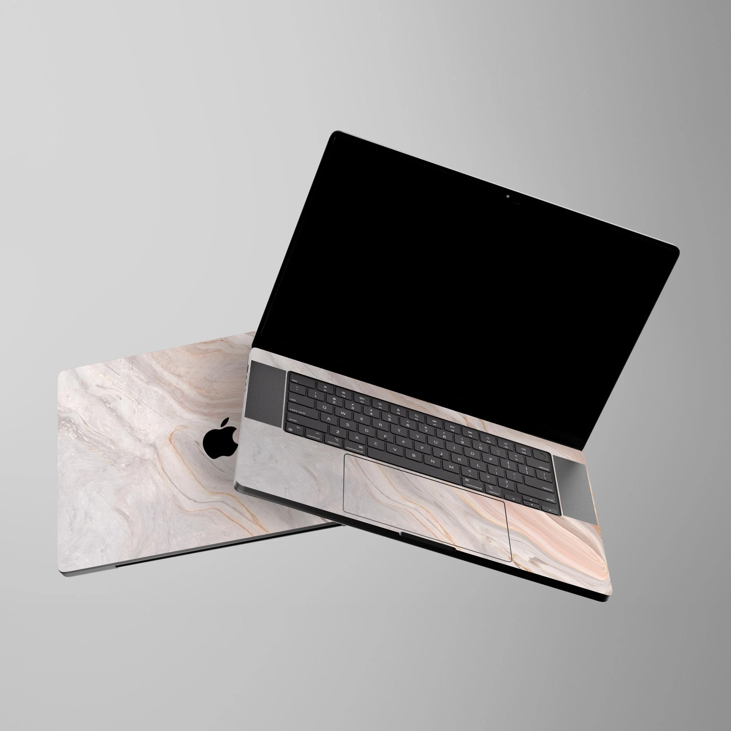 MacBook Classic Peach Marble Laptop Skin