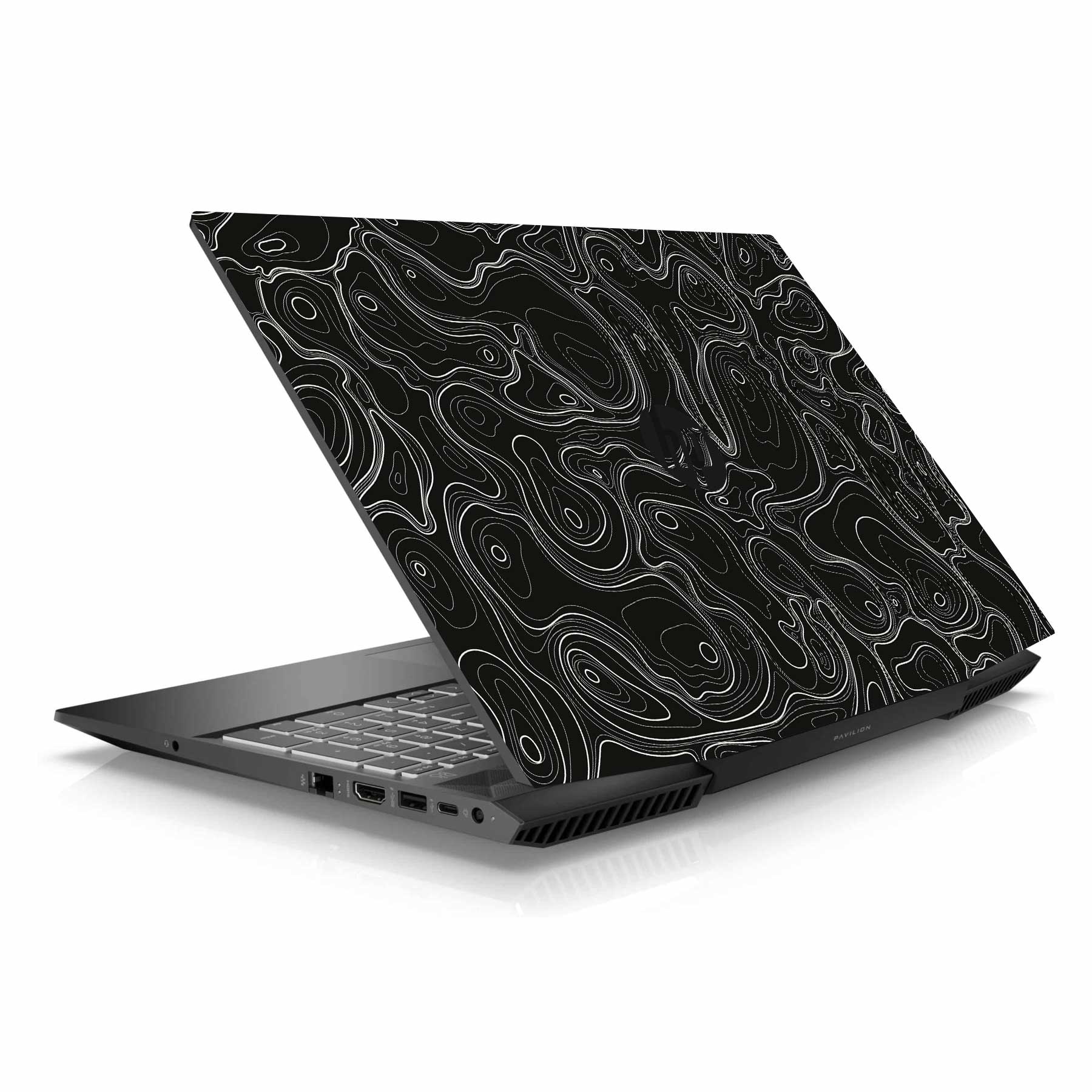 Colourful Topography Black HP Pavilion Gaming 15 CX Series Laptop Skin