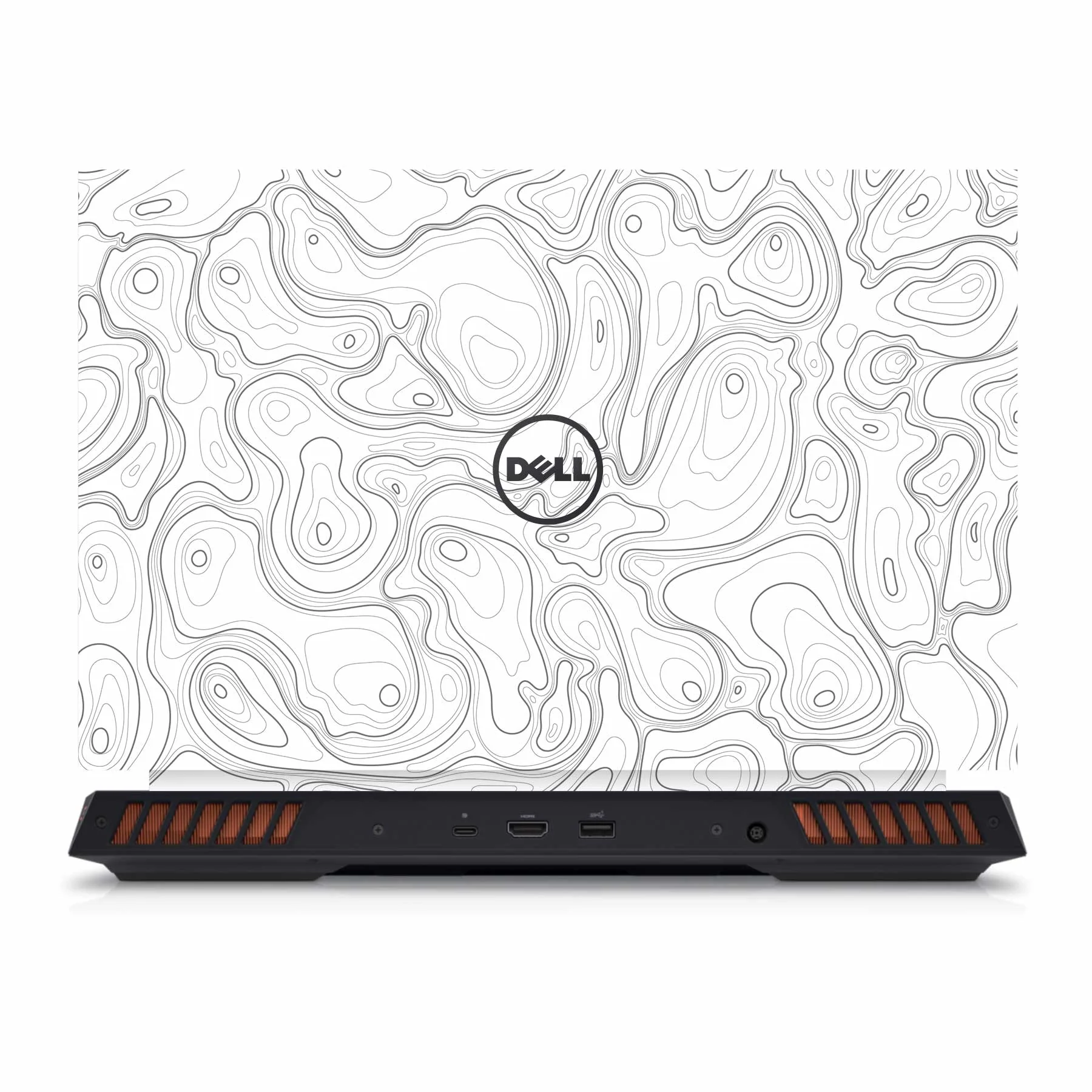 Colourful Topography White Dell G15 5530 Laptop Skin