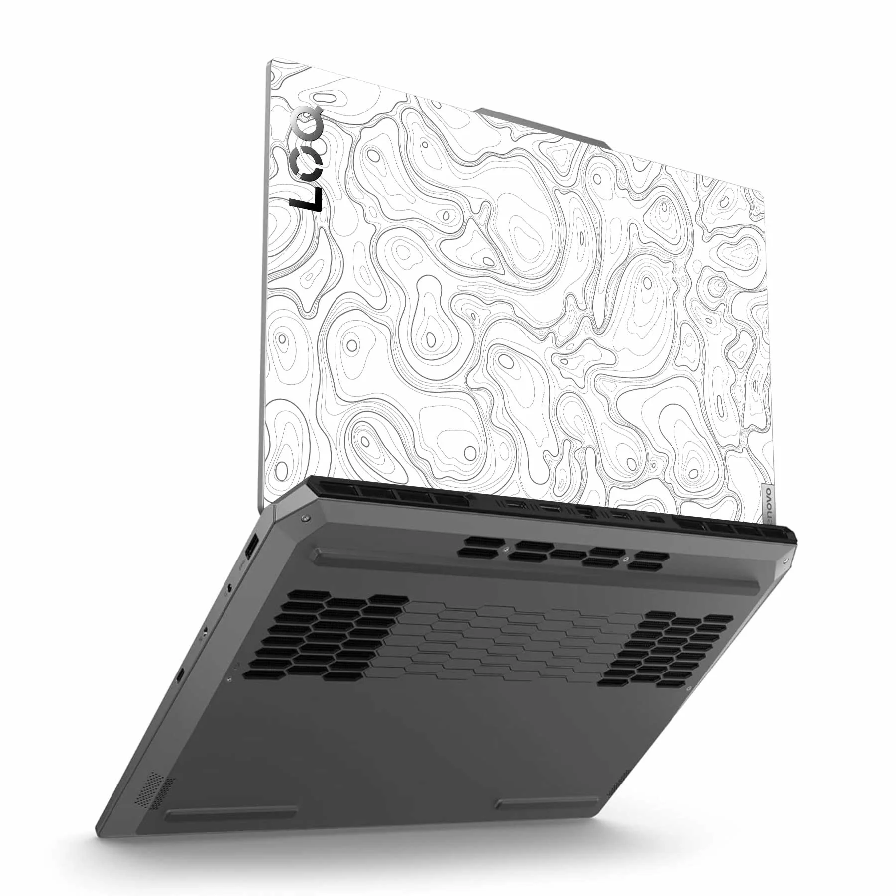 Colourful Topography White Lenovo LOQ 2024 Laptop Skin