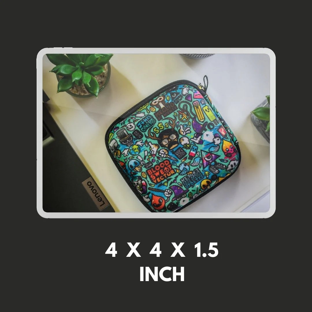 Pack Of 3 - Abstract Multi Purpose Tech Organizer for Charger/Earphone/Pen Drives/Cables - Box Shape - Image 4