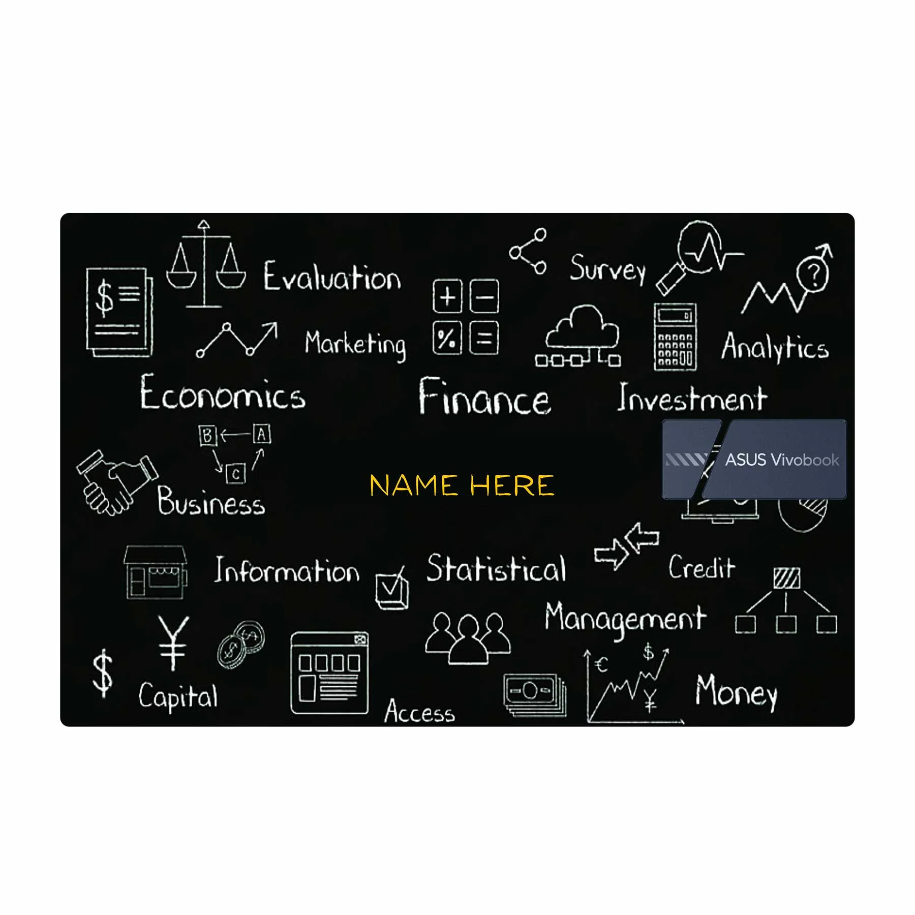 Asset Management Custom Name Asus Vivobook Pro 15 M6500QC M6500QH Laptop Skin