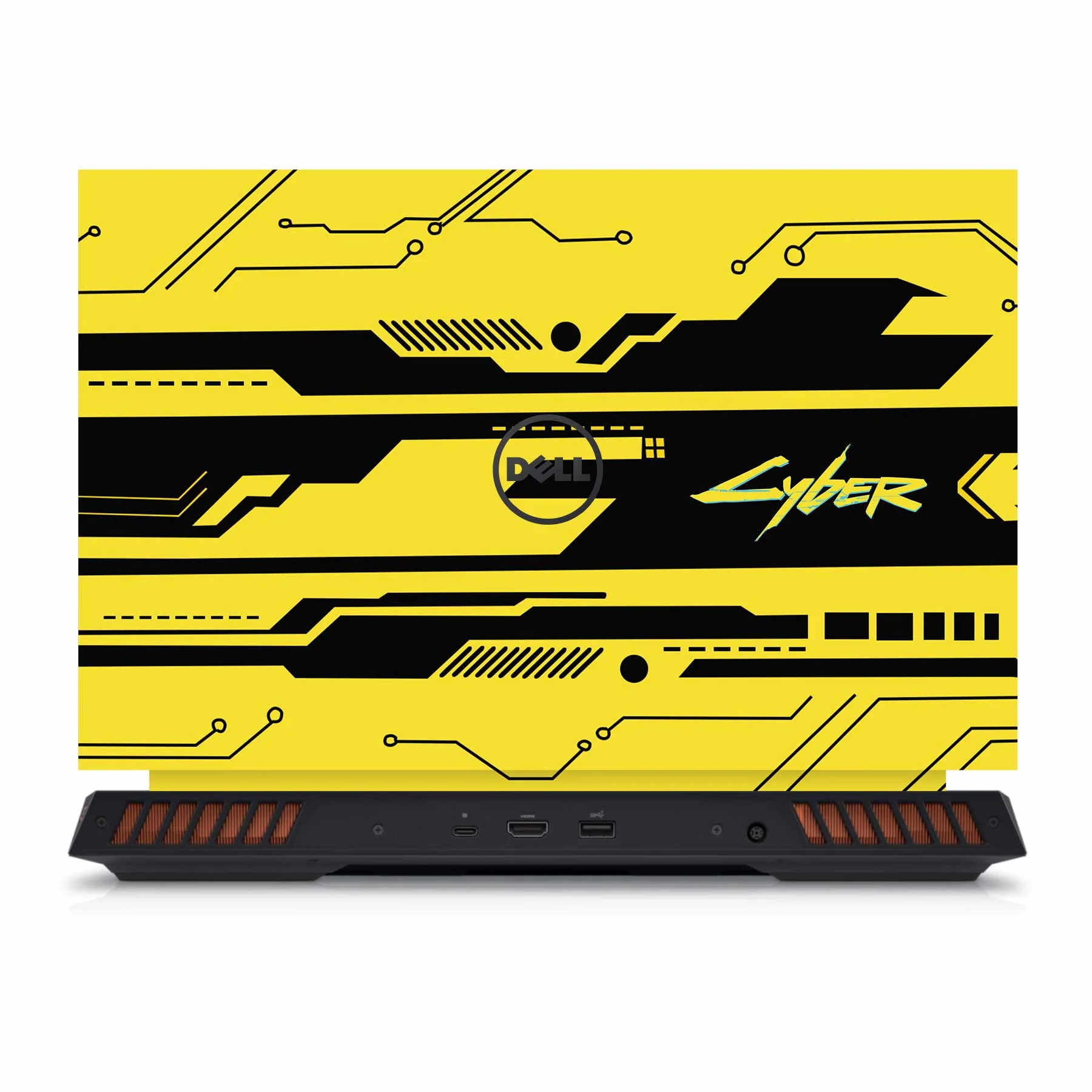 Cyber Yellow Dell G15 5530 Laptop Skin