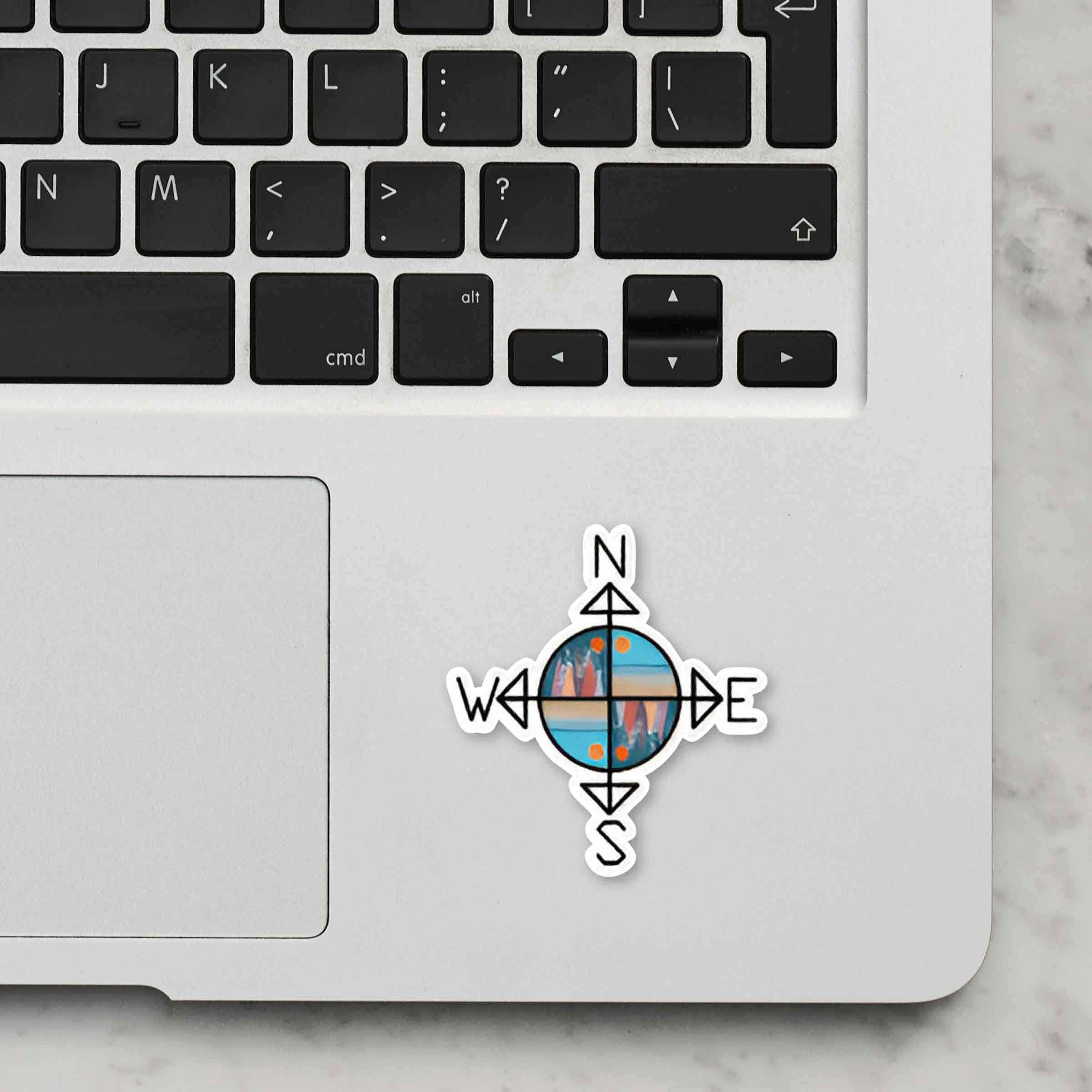 Compass Laptop Sticker