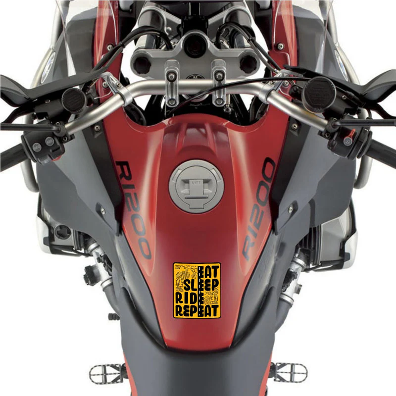 Eat Sleep Ride Repeat Bike Fuel Tank Decal