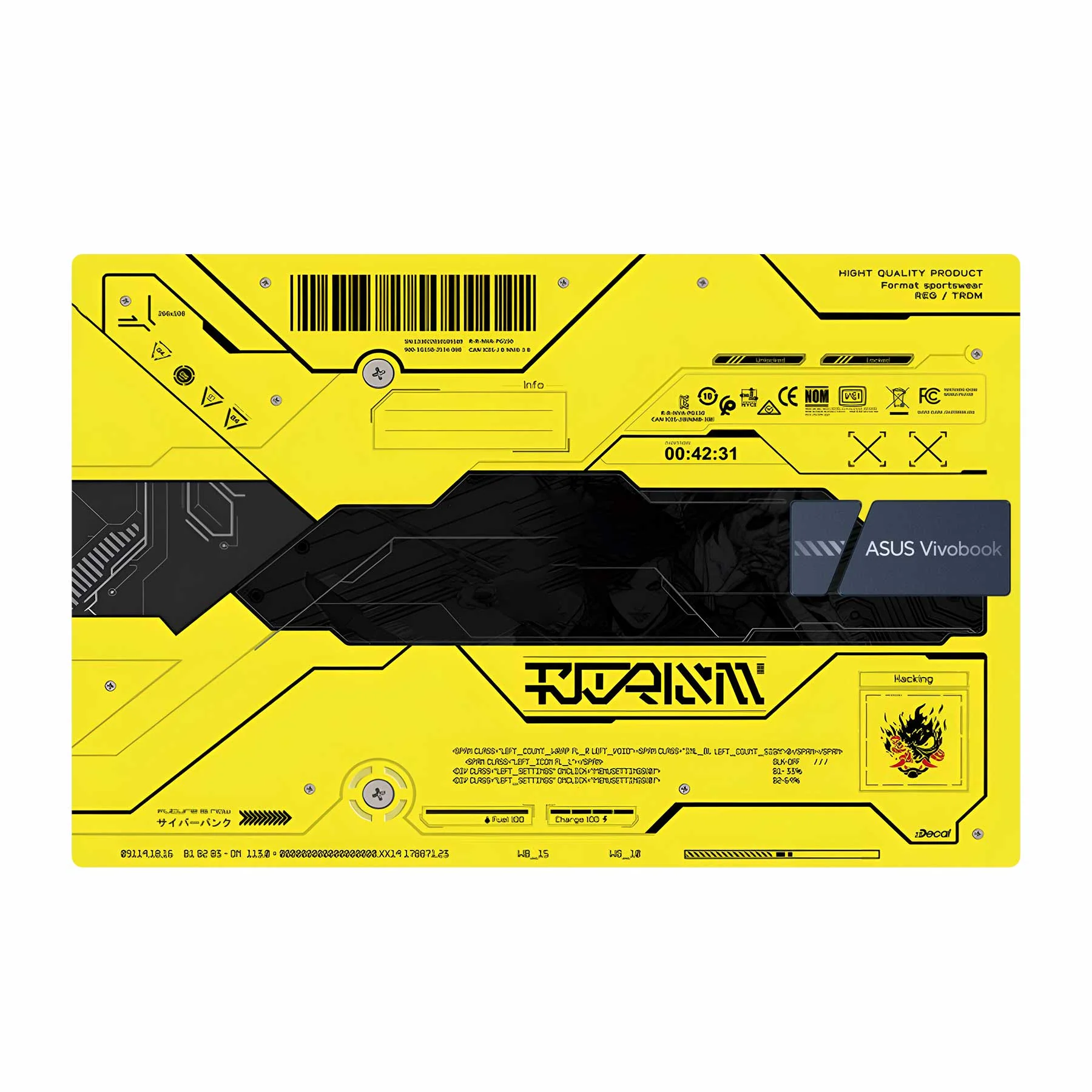 Futuristic Cyber Hood Asus Vivobook 16X M1603QA Laptop Skin
