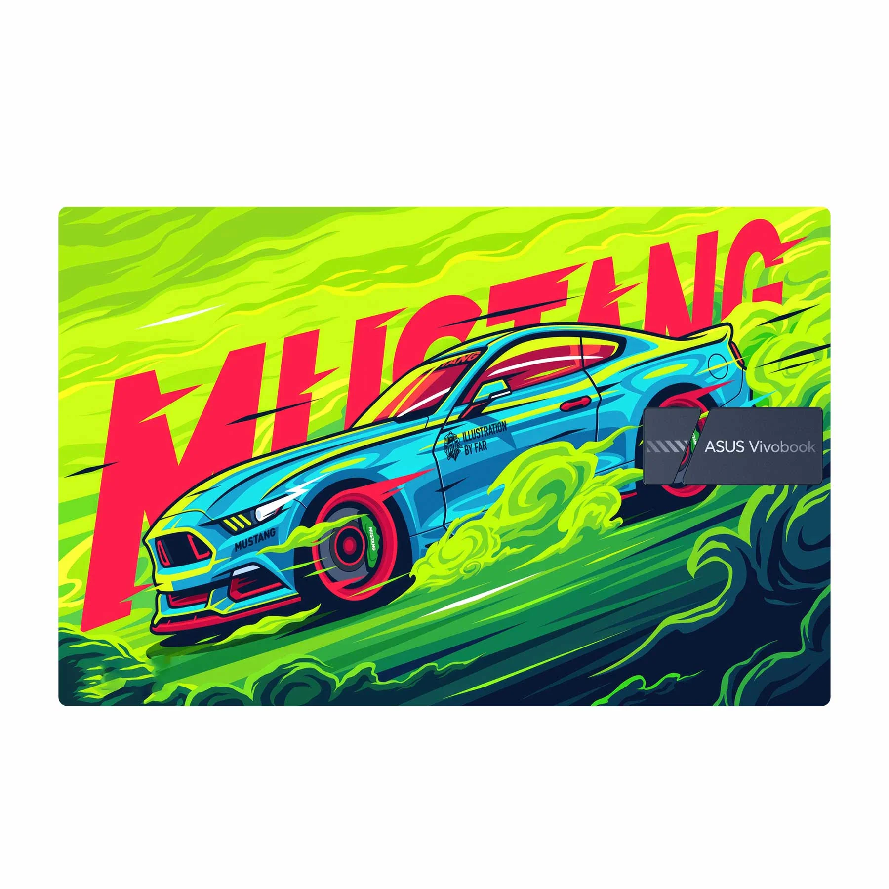 Green Mustang Asus Vivobook X1605ZA Laptop Skin