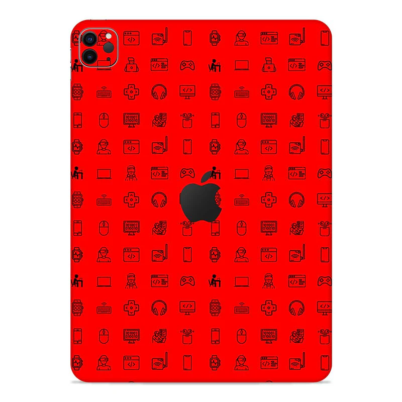 IPad Skin Tech Icons Red