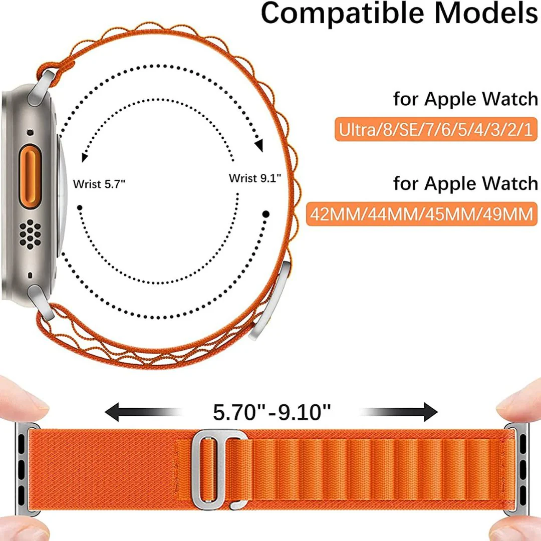 Apple Watch Alpine Loop Strap Black - 38/40/41 MM - Image 7