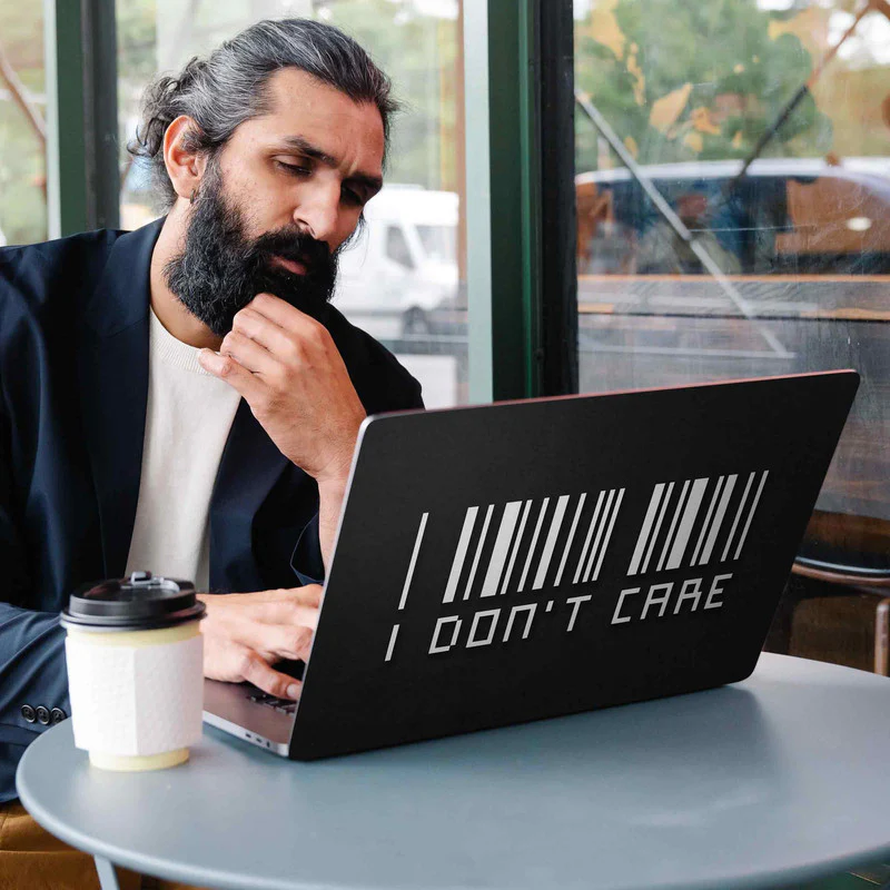 I Don't Care Laptop Skins - Image 3