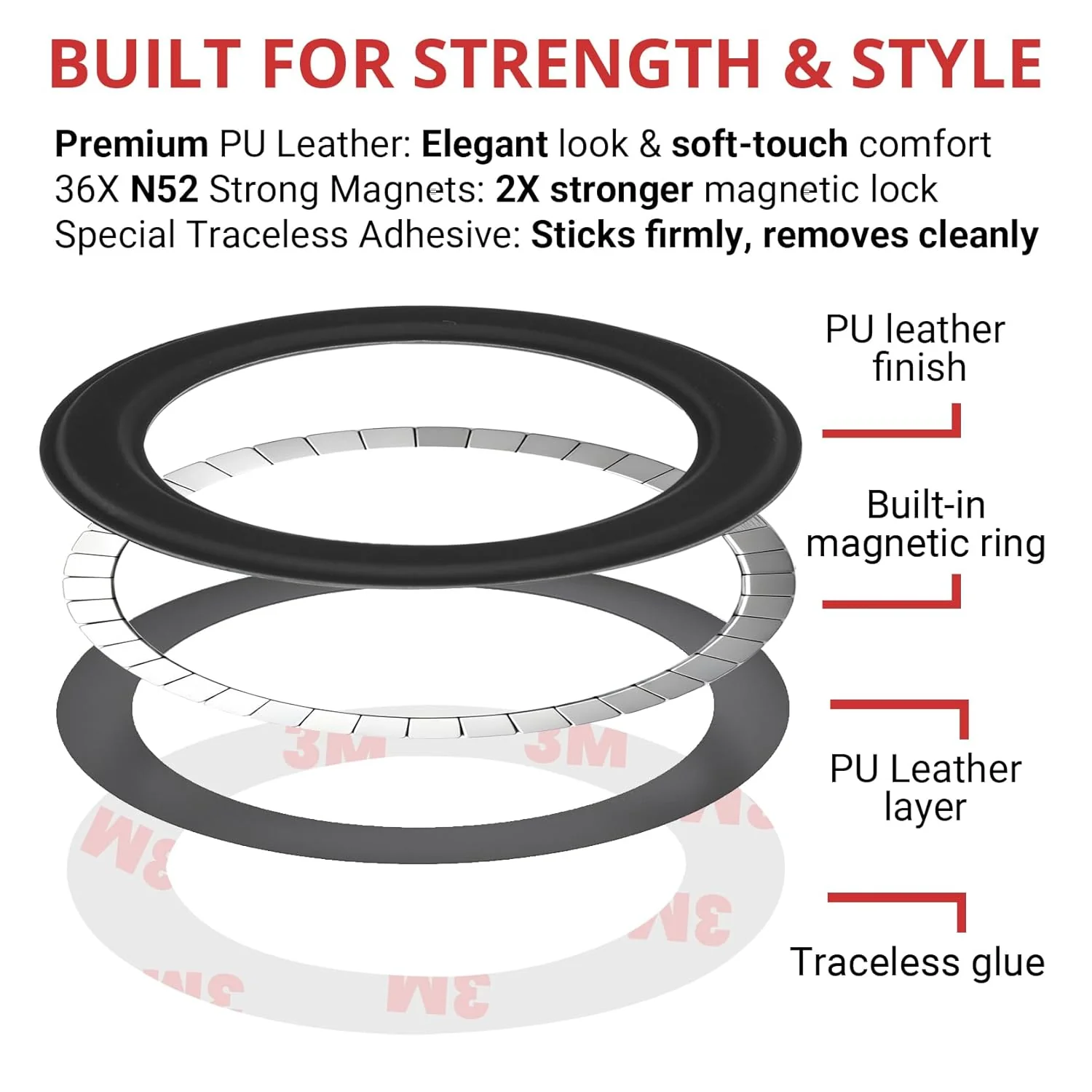Magnetic Metal Ring - 2X Stronger 2000Gs Black - Image 5