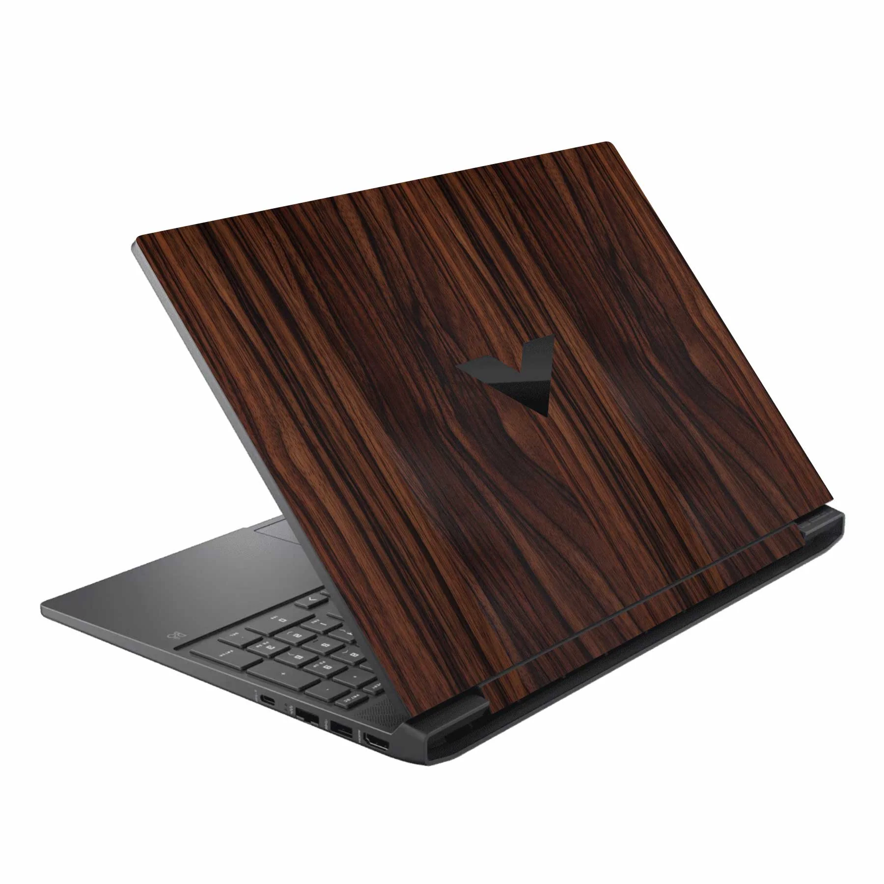 Mahogany Wood HP Victus Laptop Skin