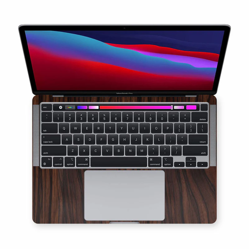 Mahogany Wood MacBook Skins - Image 2