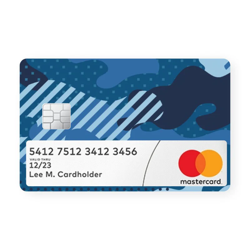 Military Blue Card With Window - Image 2