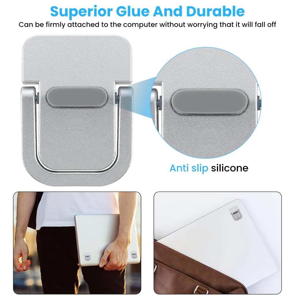 Mini Laptop Riser Stand - 2pc Self-Adhesive Laptop Stand - Image 7