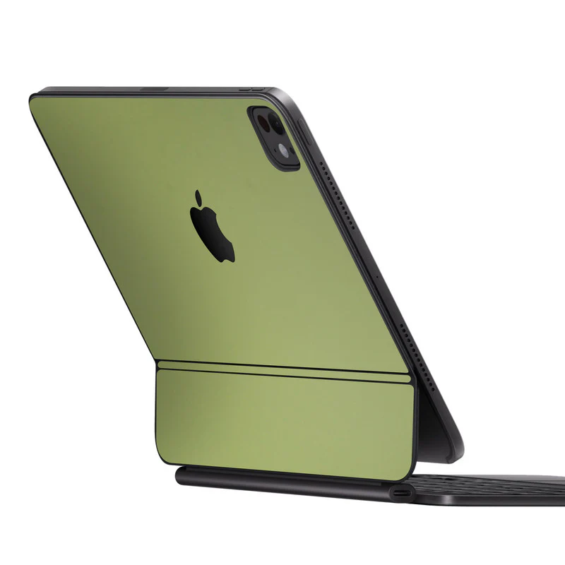 iPad Magic Keyboard Matte Olive Green Skin