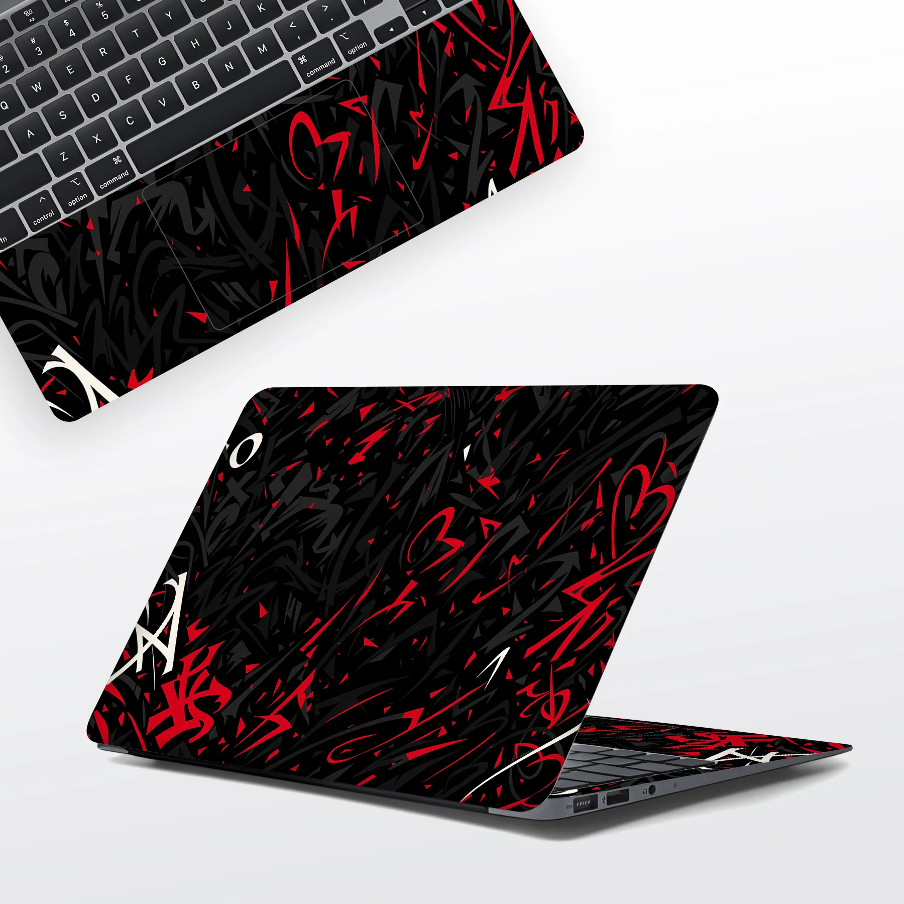 Red Heart Art Laptop Skin
