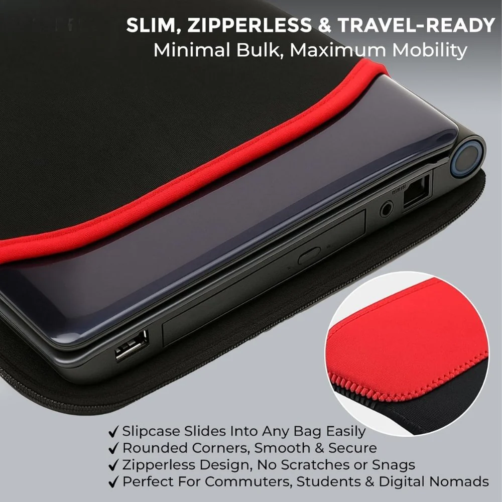 Reversible Neoprene Laptop Sleeve - Dual Color Laptop Cover, Zipperless, Waterproof, Slim Fit - Image 4
