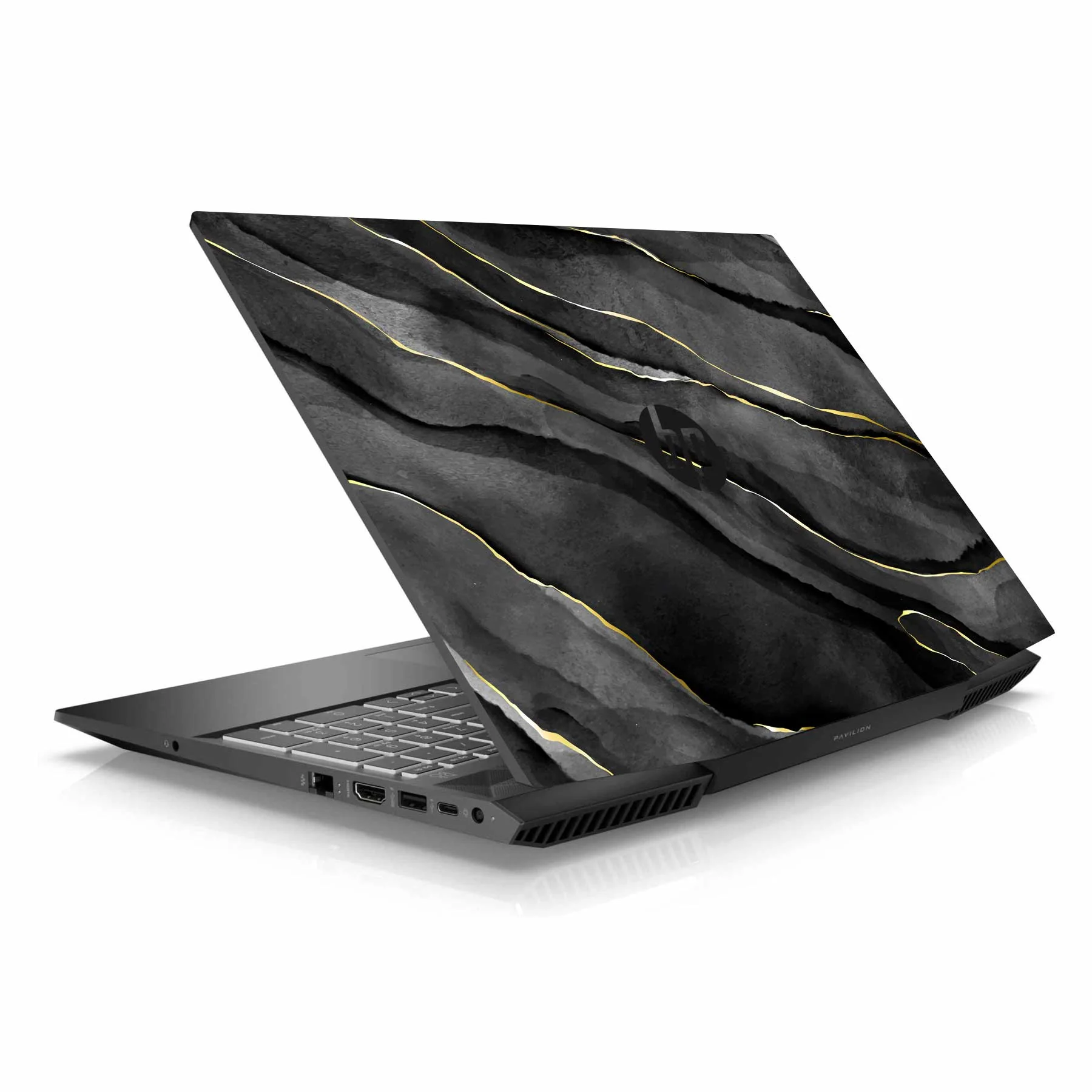 Royal Black Marble HP Pavilion Gaming 15 CX Series Laptop Skin