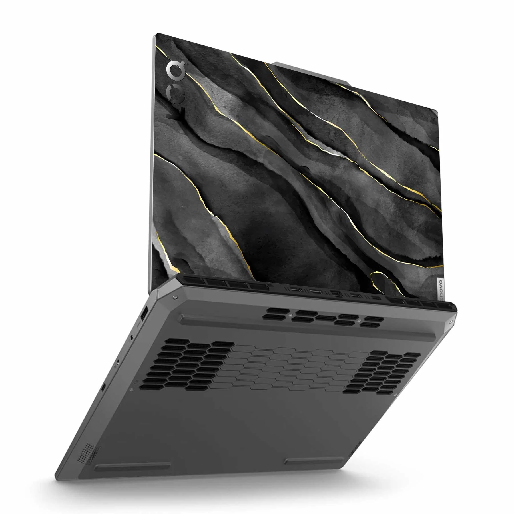 Royal Black Marble Lenovo LOQ 2024 Laptop Skin