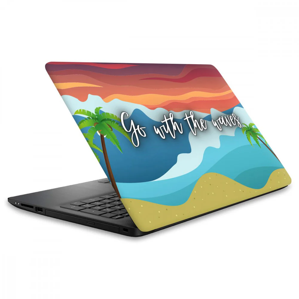 Go With The Waves Laptop Skins