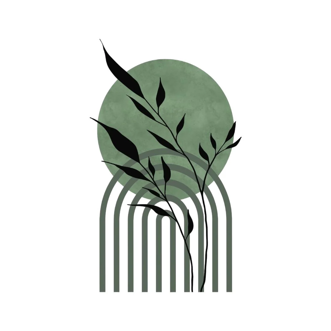 Serene Green Wall Sticker - Image 2