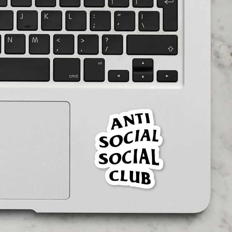 Social Club Laptop Sticker