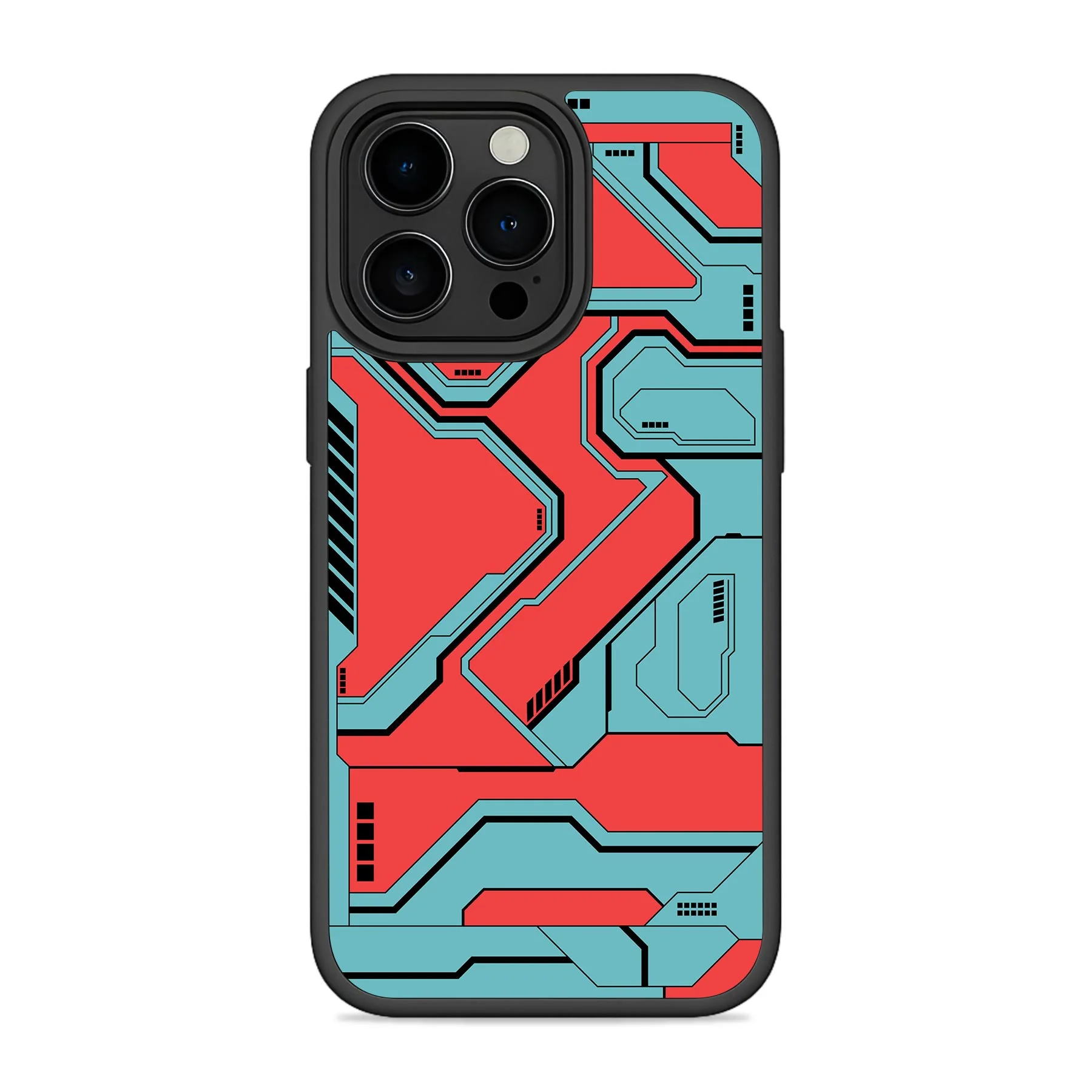 Techy Cyber Red Mobile Bumper Cover