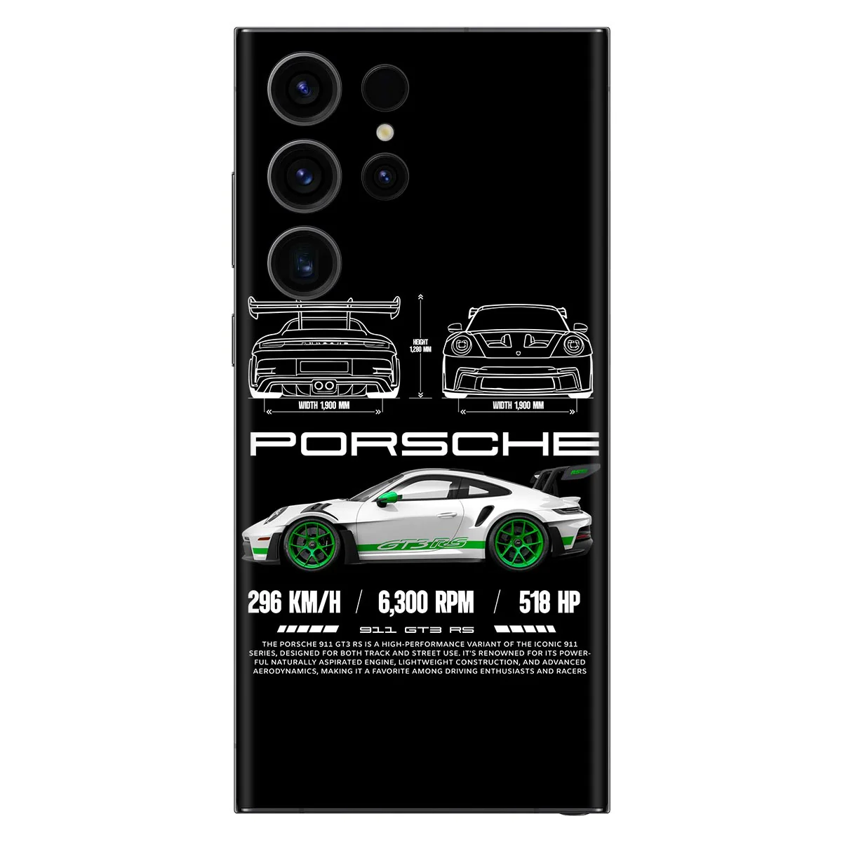 The 518 HP Black Mobile Skin
