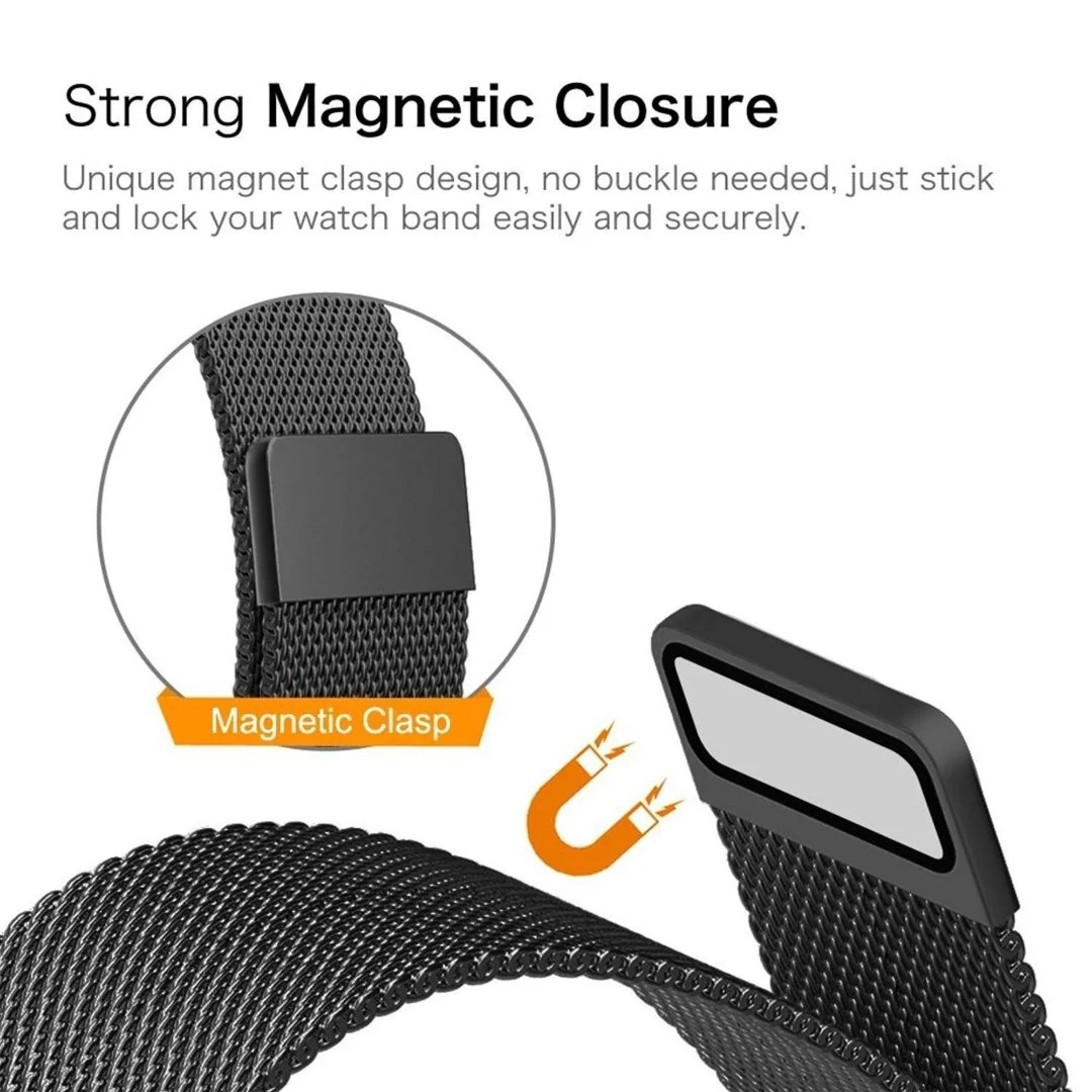 Apple Watch Melanese Mesh Strap Black - 38/40/41 MM - Image 3