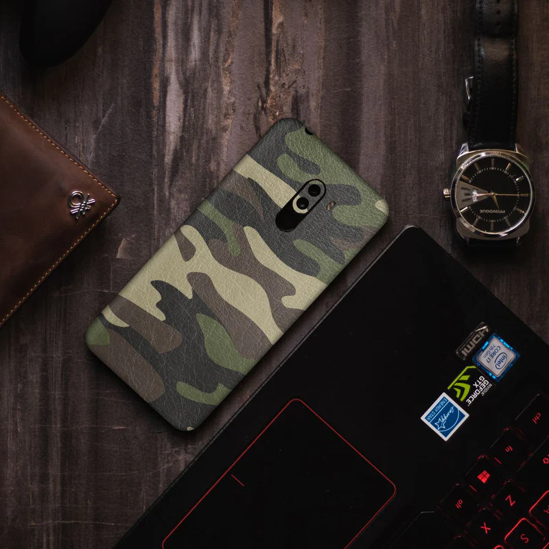 Vintage Green Camo - Leather Wrap