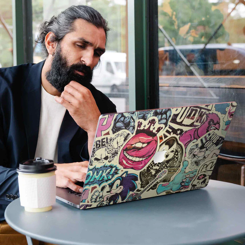Macbook Vintage Punk Laptop Skins - Image 3