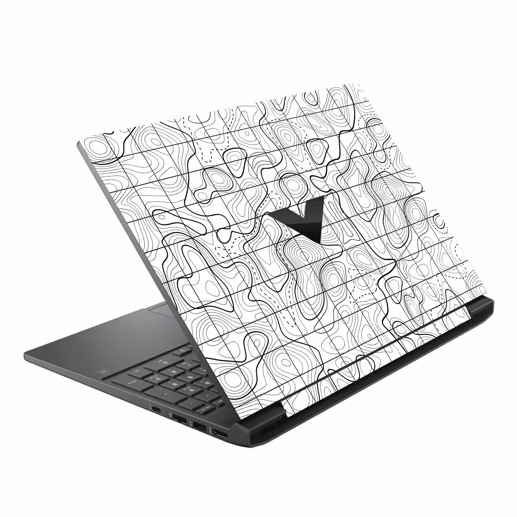 White Topography Exclusive HP Victus Laptop Skin